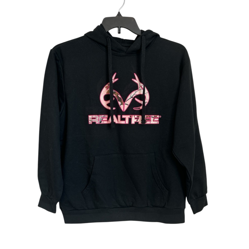REALTREE Black and Pink Hoodie with Flaw